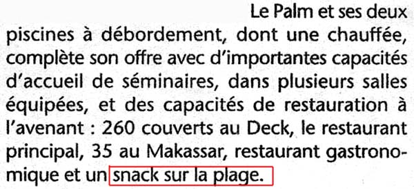 L&rsquo;hôtel « Palm » tient à son restaurant de plage Kokoa !