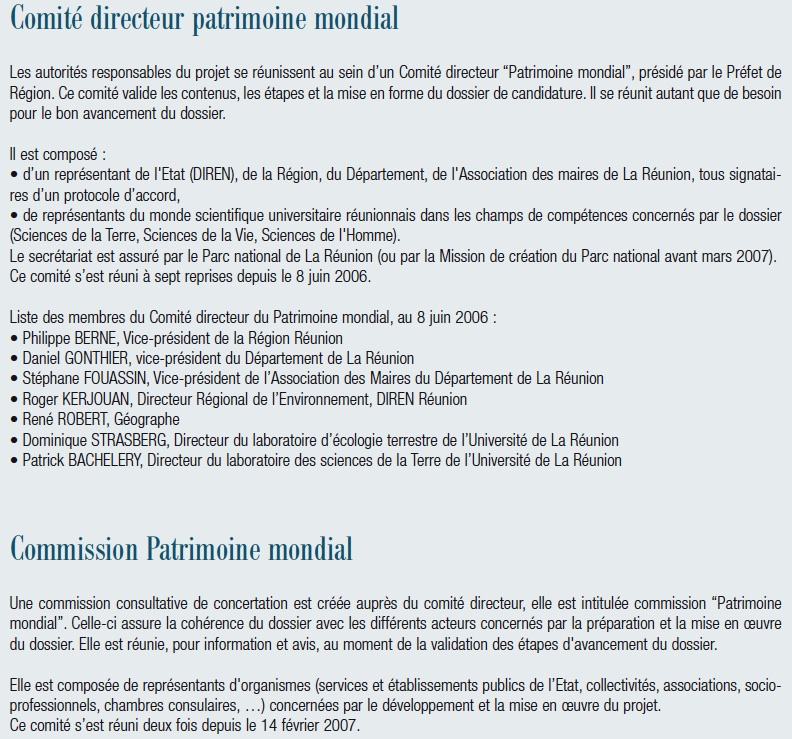 Lettre ouverte à la commission Patrimoine mondial Réunion qui se réunit ce mercredi 1er octobre