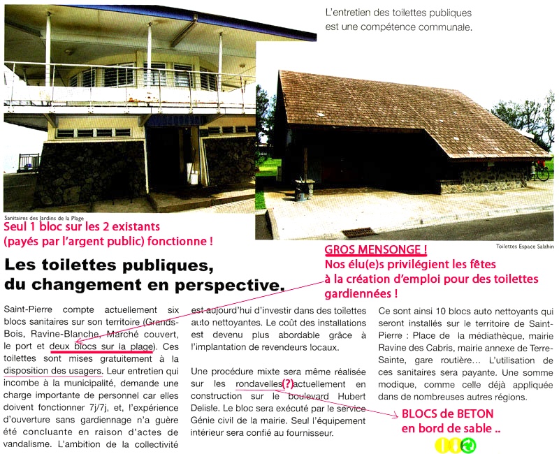 Mensonges et « concertation » sur papier glacé .. à sin pir