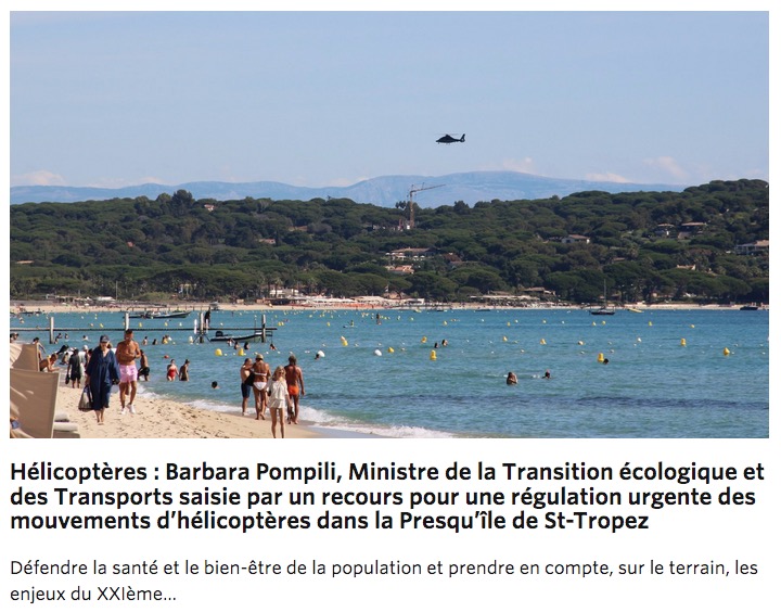 Scandale des nuisances sonores aériennes. Info Ramatuelle.